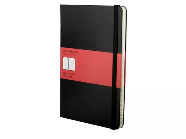 Adresboek Moleskine pocket 90x140mm hard cover zwart