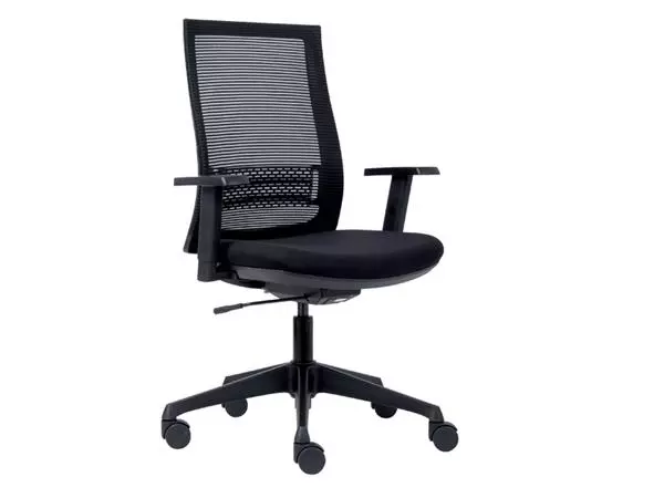 Een Bureaustoel Euroseats Canillo netgespannen rug zwart koop je bij Clippz! Office Supplies