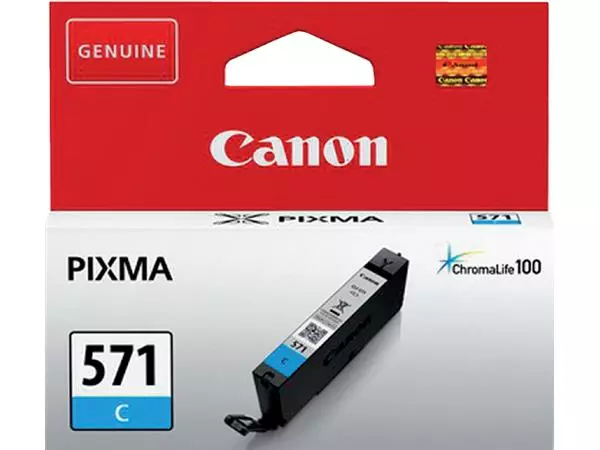 Een Inktcartridge Canon CLI-571 blauw koop je bij De Rijk Kantoorshop