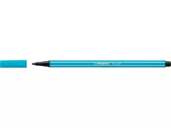 Een Viltstift STABILO Pen 68/31 medium lichtblauw koop je bij De Joma BV