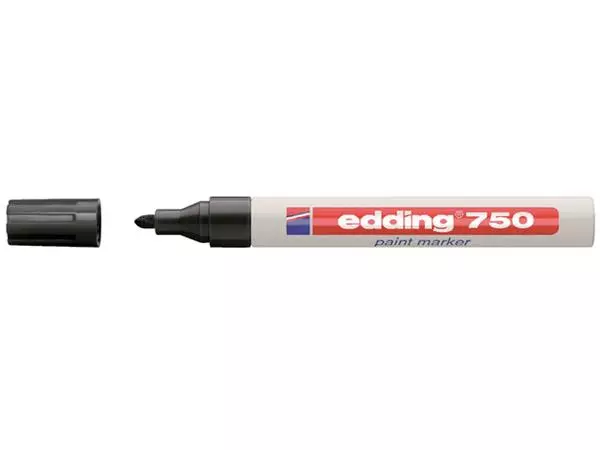 Een Viltstift edding 750 lakmarker rond 2-4mm zwart blister à 1 stuk koop je bij Sysdicom BV