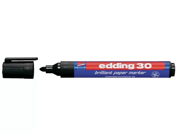 Een Viltstift edding 30 brilliant rond 1.5-3mm zwart koop je bij Topkantoor Repro Creatief