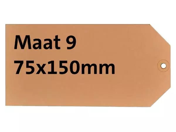 Een Label karton nr9 200gr 75x150mm chamois 1000 stuks koop je bij WinkelVolWinkels