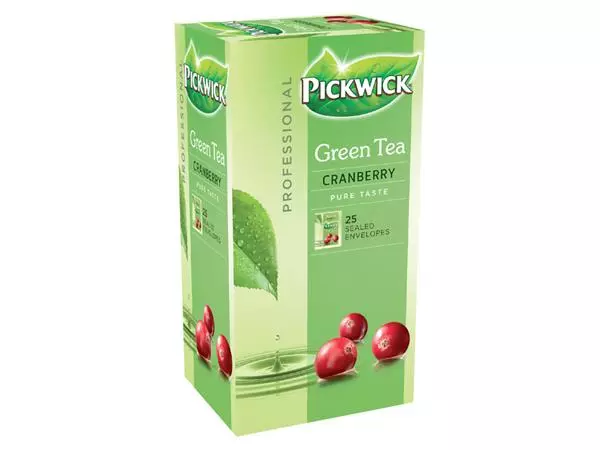 Een Thee Pickwick green cranberry 25x1.5gr koop je bij All Office Kuipers BV