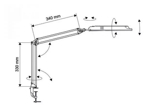 Een Bureaulamp MAUL Atlantic LED klem zwart koop je bij Egner kantoorspecialisten