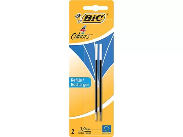 Een Balpenvulling Bic voor baliepen medium blauw blister à 2 stuks koop je bij QuickOffice BV