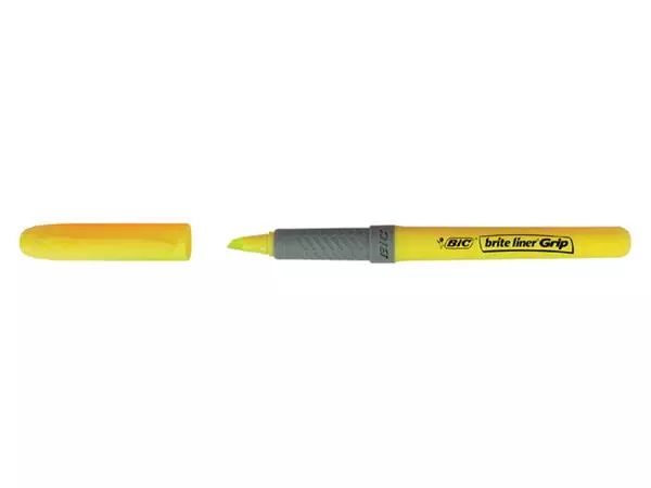 Een Markeerstift Bic brite liner grip geel koop je bij Avoux