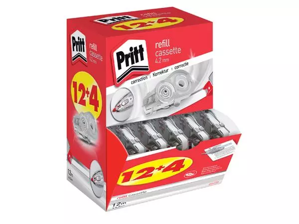 Correctierollervulling Pritt 4.2mmx12m flex doos à 12+4 gratis