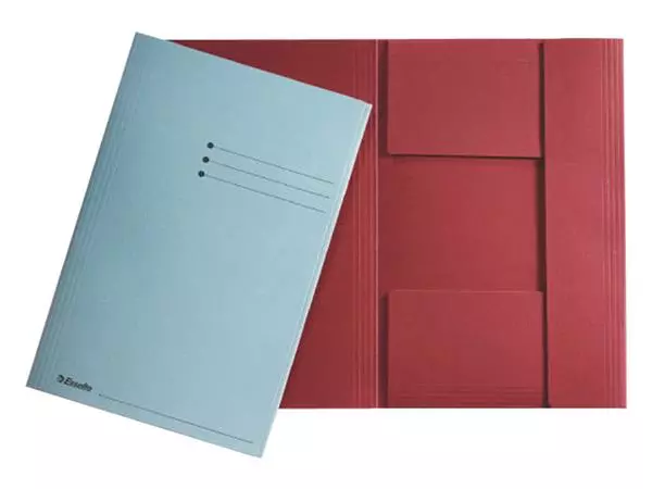 Een Dossiermap Esselte A4 3 kleppen manilla 275gr rood koop je bij Schellen Boek- en Kantoorboekhandel
