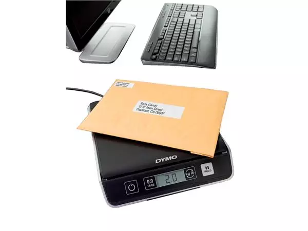 Een Pakketweger Dymo M5 digitaal tot 5000gr zwart koop je bij All Office Kuipers BV
