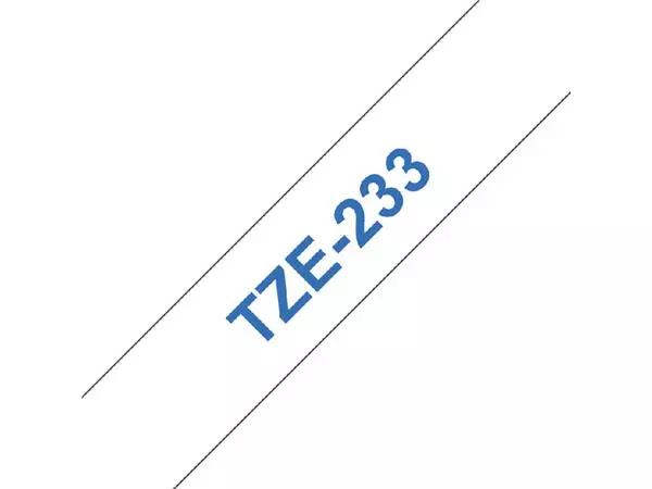 Een Labeltape Brother P-touch TZE-233 12mm blauw op wit koop je bij De Joma BV