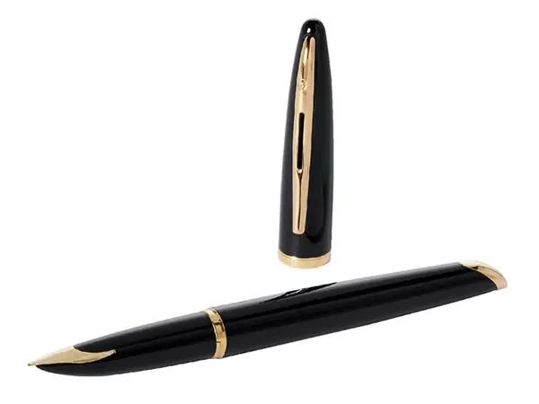 Een Vulpen Waterman Carene Sea black lacquer GT medium koop je bij Kantorice office & business supplies