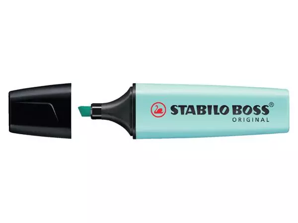 Een Markeerstift STABILO BOSS Original 70/113 pastel turquoise koop je bij Continu Kantoor