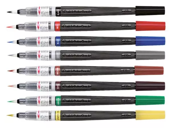 Een Brushstift Pentel XGFL-101X zwart koop je bij Sysdicom BV