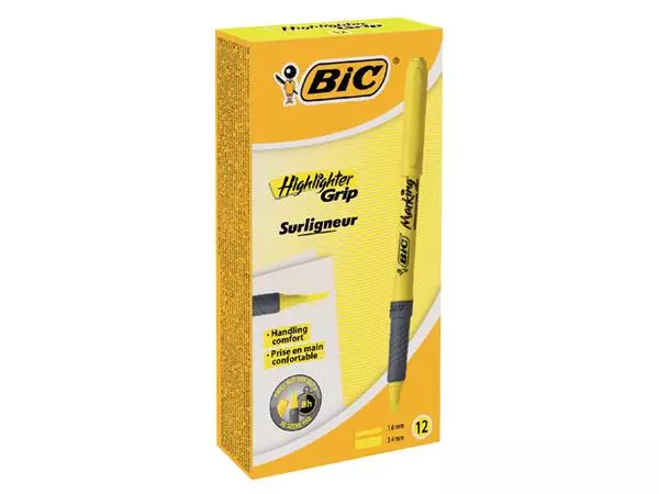 Een Markeerstift Bic brite liner grip geel koop je bij VDB Office Express B.V.