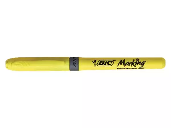 Een Markeerstift Bic brite liner grip geel koop je bij Egner kantoorspecialisten