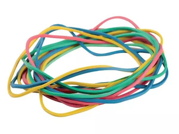 Een Elastiek Standard Rubber Bands 18 50gr 94 stuks assorti koop je bij Kantorice office & business supplies