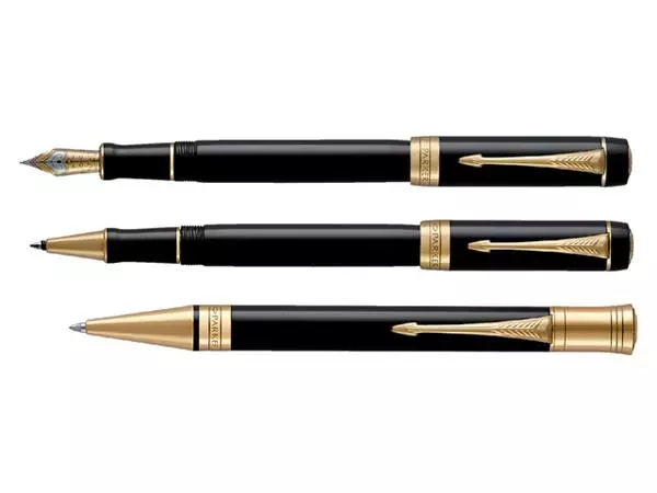 Een Vulpen Parker Duofold Classic black 18k GT medium koop je bij Topkantoor Repro Creatief