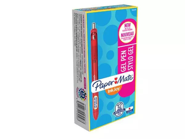 Een Gelschrijver Paper Mate Inkjoy medium rood koop je bij De Rijk Kantoorshop