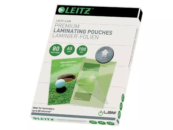 Een Lamineerhoes Leitz iLAM A5 2x80micron 100 stuks koop je bij Kantorice office & business supplies