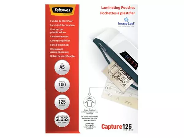 Lamineerhoes Fellowes A5 2x125micron glans 100stuks