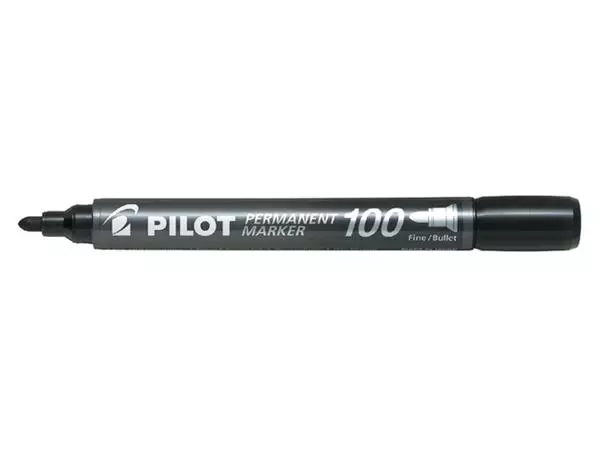 Een Viltstift PILOT 100 rond fijn zwart doos à 15+5 gratis koop je bij De Joma BV