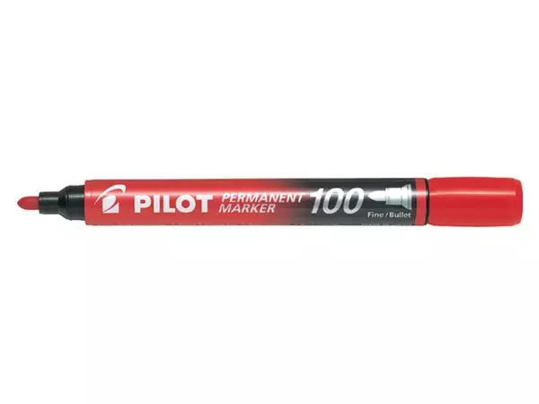 Een Viltstift PILOT 100 rond fijn rood koop je bij De Joma BV