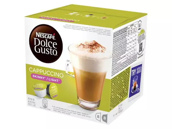 Een Koffiecups Dolce Gusto Cappuccino light 16 stuks voor 8 kopjes koop je bij De Joma BV