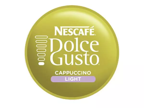 Een Koffiecups Dolce Gusto Cappuccino light 16 stuks voor 8 kopjes koop je bij Kantorice office & business supplies