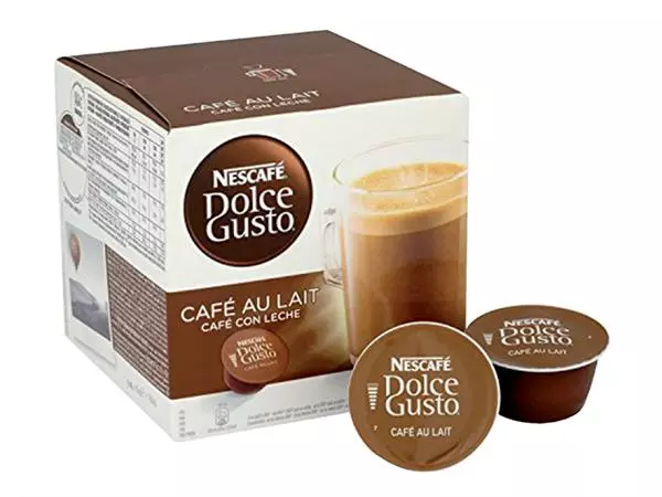 Een Koffiecups Dolce Gusto Cafe au Lait 16 stuks koop je bij Topkantoor Repro Creatief