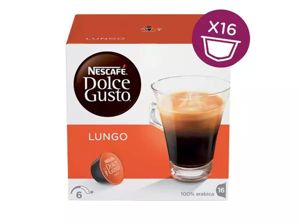 Een Koffiecups Dolce Gusto Lungo 16 stuks koop je bij Deska Alles voor Kantoor