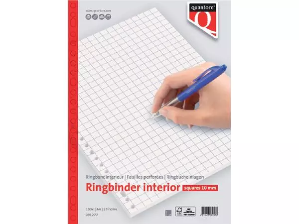 Een Interieur Quantore A4 23-gaats ruit 10mm 100vel koop je bij Quality Office Supplies