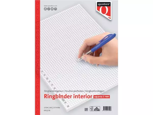 Een Interieur Quantore A4 23-gaats ruit 5mm 100vel koop je bij WinkelVolWinkels