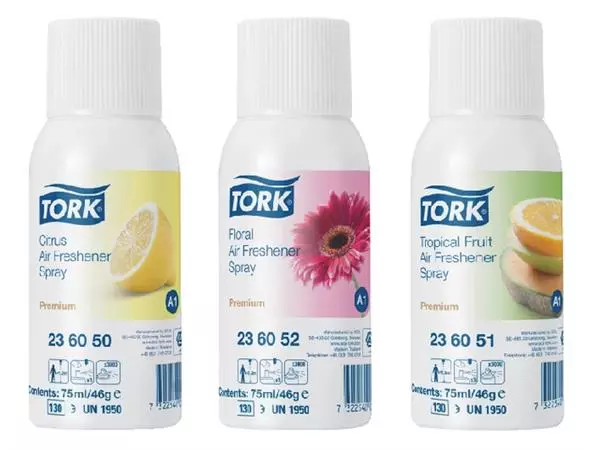 Een Luchtverfrisser Tork A1 spray met bloemengeur 75ml 236052 koop je bij Continu Kantoor