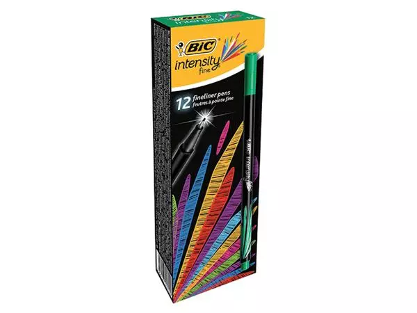 Een Fineliner Bic Intensity fijn groen koop je bij Friese Schrijfkamer