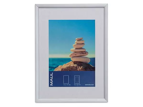 Een Fotolijst MAUL design 13x18cm aluminium frame zilver koop je bij "De Waal" Kantoor Efficiency