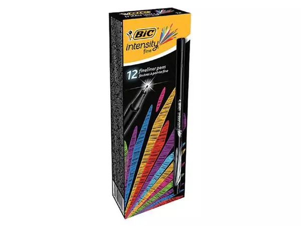 Een Fineliner Bic Intensity fijn zwart koop je bij Friese Schrijfkamer