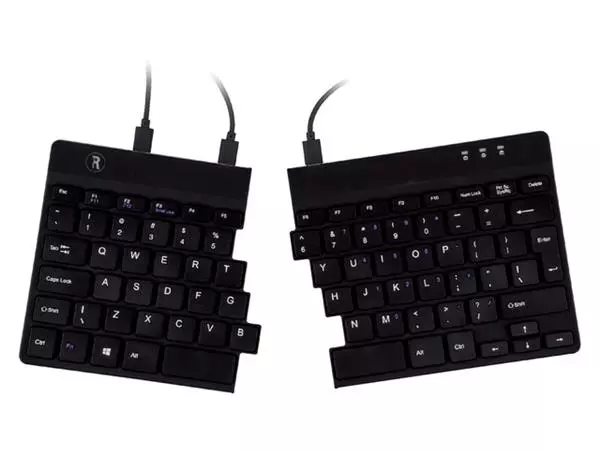 Een Ergonomisch toetsenbord R-Go Tools Split Qwerty zwart koop je bij De Rijk Kantoorshop