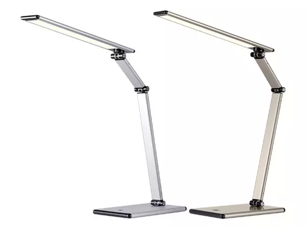 Een Bureaulamp Hansa led Slim zilvergrijs koop je bij Romijn Office Supply