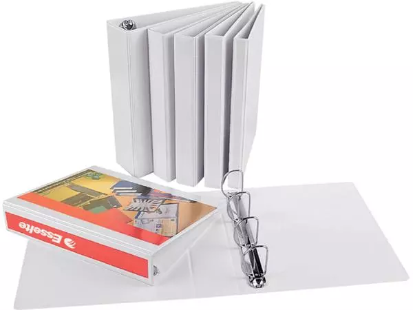 Een Presentatieringband Esselte A4 4-rings D-mech 25mm wit koop je bij Schellen Boek- en Kantoorboekhandel