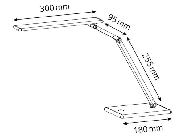 Een Bureaulamp Hansa led Slim zilvergrijs koop je bij Kantorice office & business supplies