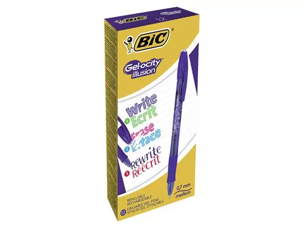 Gelschrijver Bic Gel-ocity illusion medium blauw