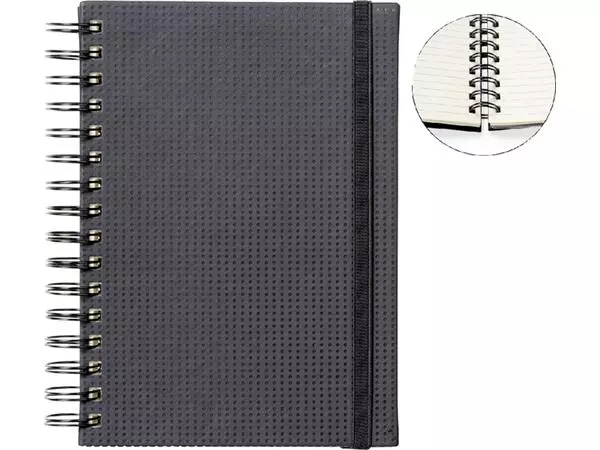 Een Notitieboek Quantore A5 spiraal tab lijn 192blz 80gr zwart koop je bij Schellen Boek- en Kantoorboekhandel
