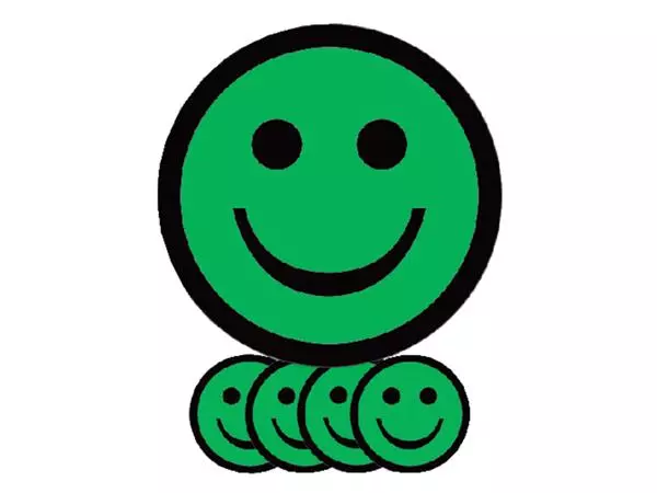 Een MAGNEET SMILEY 2.5CM EMOTIE BLIJ GROEN koop je bij All Office Kuipers BV