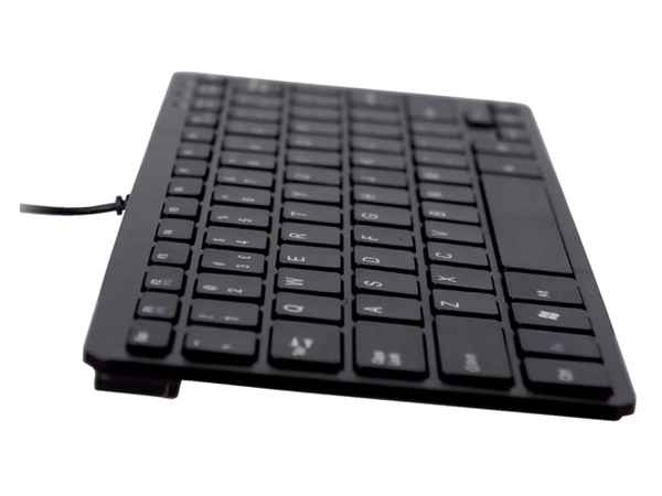 Een Ergonomisch toetsenbord R-Go Tools Compact Qwerty zwart koop je bij De Joma BV