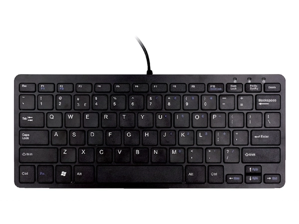 Een Ergonomisch toetsenbord R-Go Tools Compact Qwerty zwart koop je bij Continu Kantoor