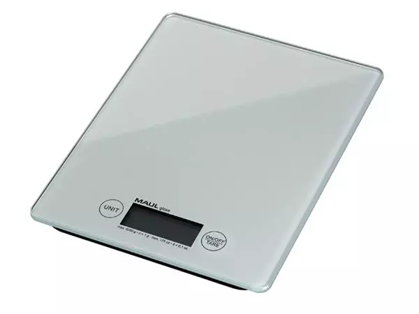 Een Briefweger MAUL Gloss tot 5000 gram glazen plateau inclusief batterij wit koop je bij van Kerkvoorde & Hollander B.V.