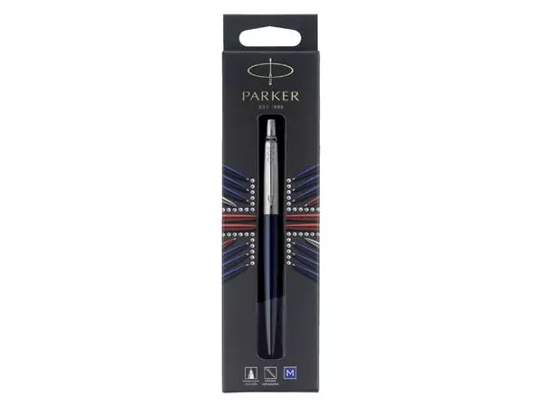 Een Balpen Parker Jotter Royal blue CT medium blister à 1 stuk koop je bij Deska Alles voor Kantoor