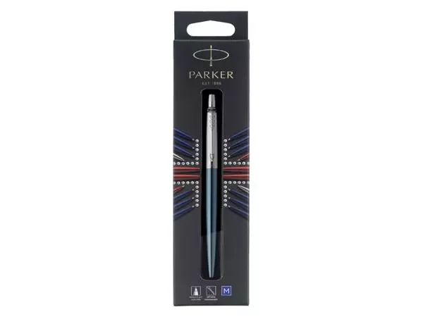 Een Balpen Parker Jotter Waterloo blue CT medium blister à 1 stuk koop je bij Friese Schrijfkamer