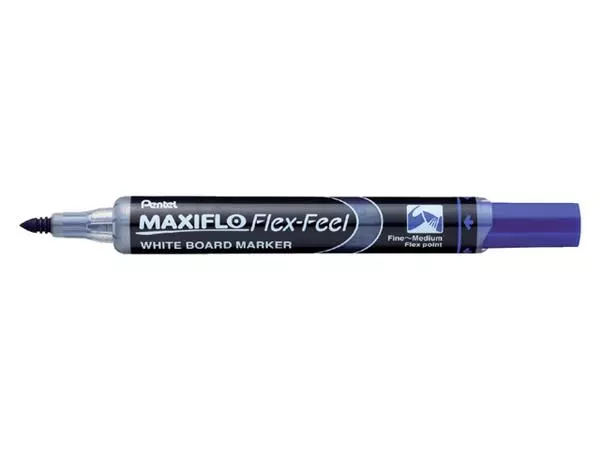 Viltstift Pentel MWL5SBF Maxiflo whiteboard rond 1.5-4.5mm blauw